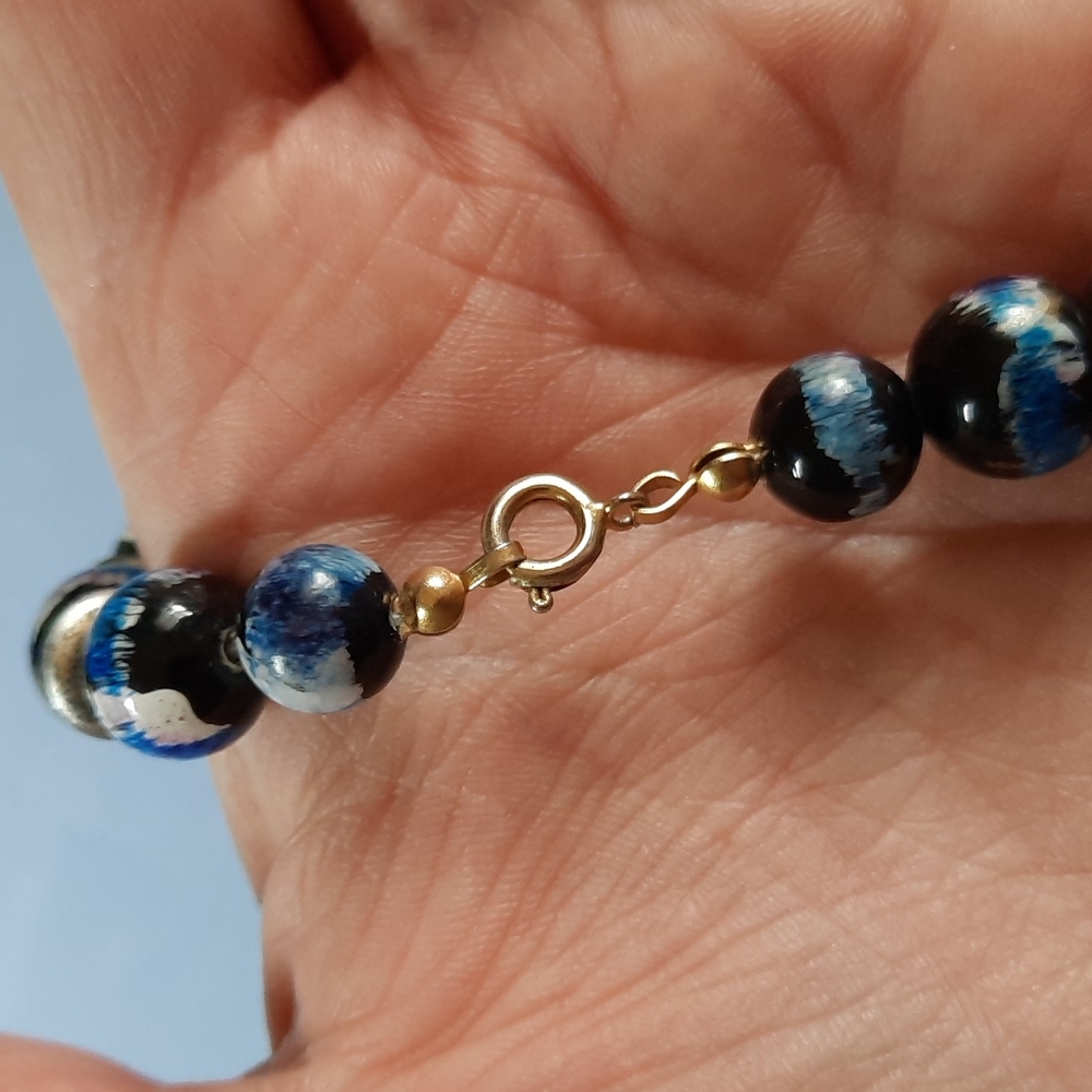 2 (Two), Beaded Necklace, 1 Green Tones, 1 Blue Tones And Other Colors - Picture 4 of 5